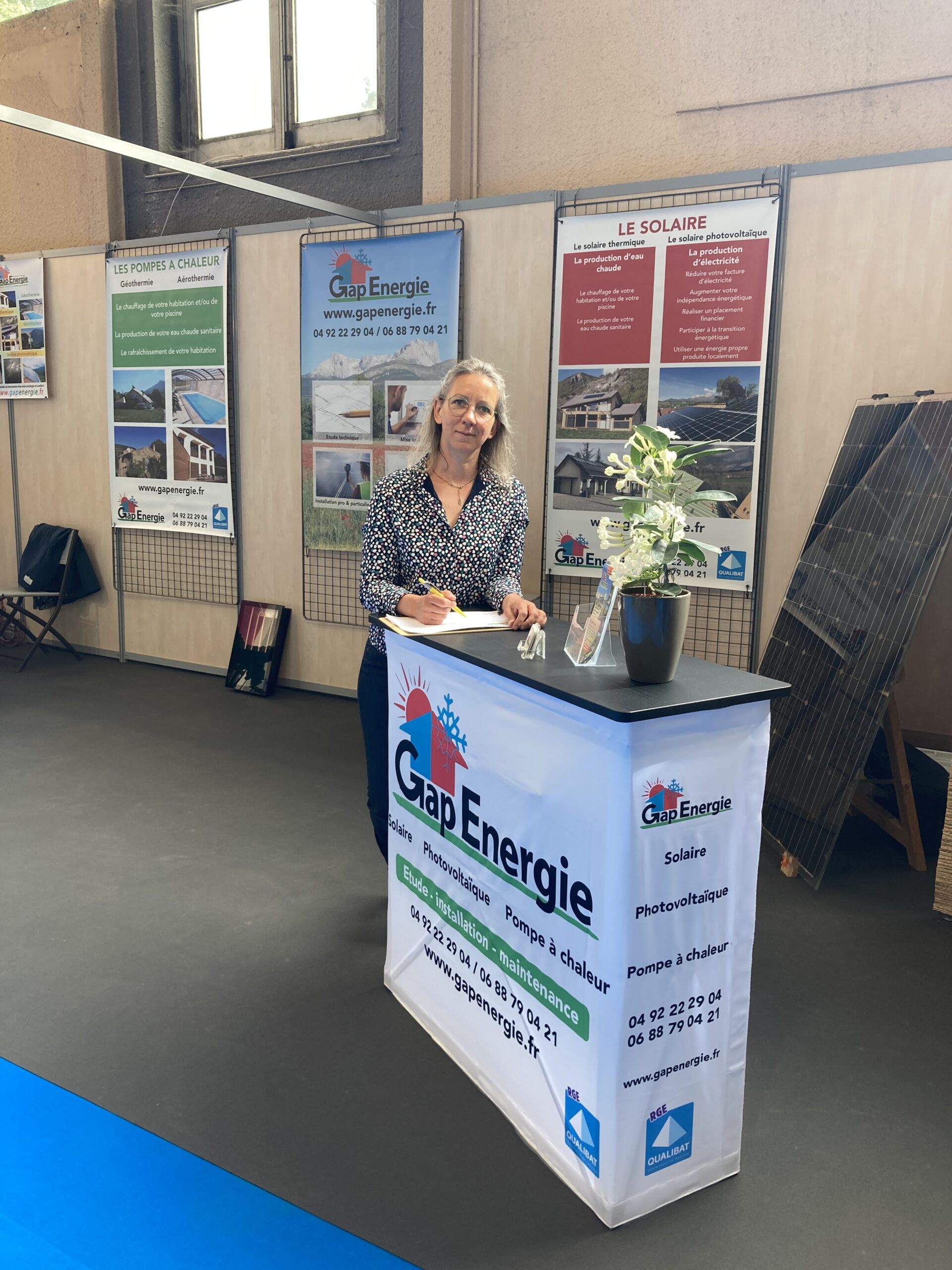 Fabienne, Gap Energie vous attend sur la Gap Foire Expo pour échanger sur votre projet